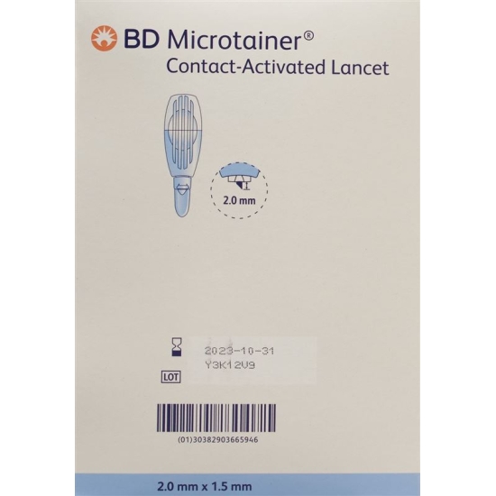 BD Microtainer Lanzetten 2mm x 1.5mm Blau 200 Stück buy online