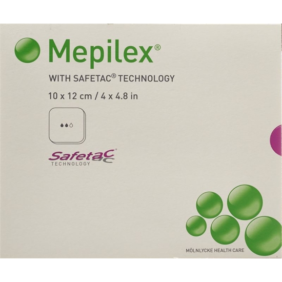 Mepilex Schaumverband Safetac 10x12cm Silik 5 Stück buy online