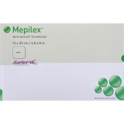 Mepilex Schaumverband Safetac 12x20cm Silik 5 Stück