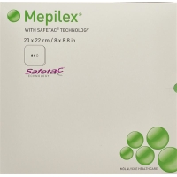Mepilex Schaumverband Safetac 20x22cm Silik 5 Stück