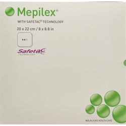 Mepilex Schaumverband Safetac 20x22cm Silik 5 Stück