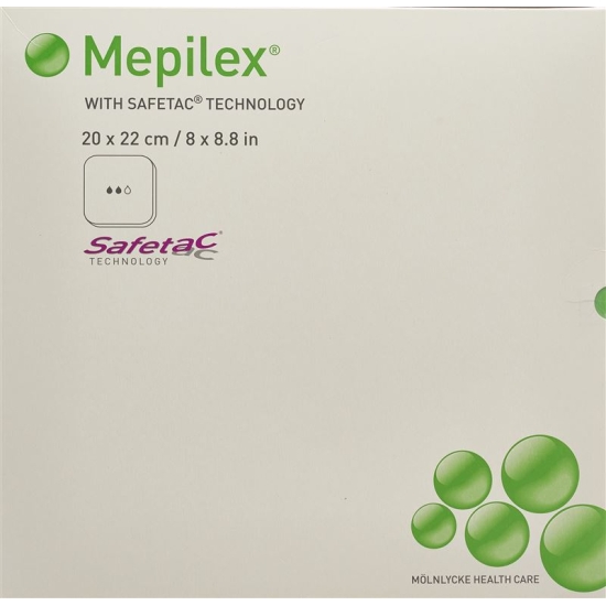 Mepilex Schaumverband Safetac 20x22cm Silik 5 Stück buy online