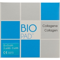 Biopad Collagen Pad Wundauflage 5x5cm 3 Stück