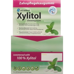 Miradent Xylitol Zahnpflege Kaugummi Spea 12x 30 Stück