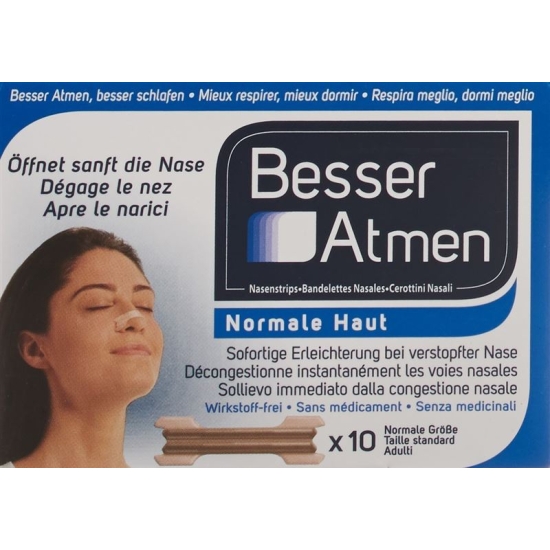 Besser Atmen Nose Strips Beige Normal 10 pieces buy online