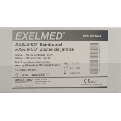 Exelmed Set 10x Beinbeut 500ml 10cm +1 Paa Halteba