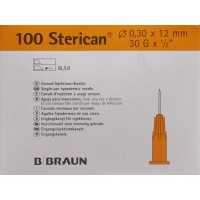 Sterican Nadel 30g 0.30x12mm Gelb Luer 100 Stück