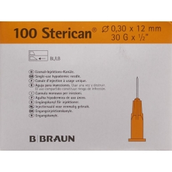 Sterican Nadel 30g 0.30x12mm Gelb Luer 100 Stück