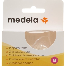 Medela Ersatzsauger 2 Stück mit mittlerem Fluss Grösse M