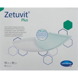Zetuvit Plus Absorptionsverband 10x10cm 10 Stück