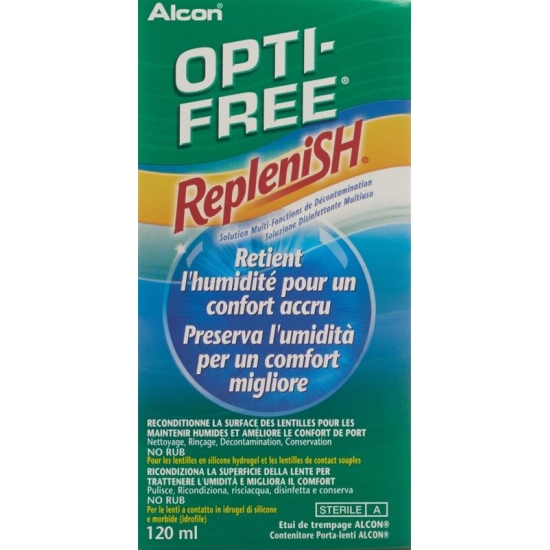 Opti Free Replenish Disinfectant solution bottle 120ml buy online