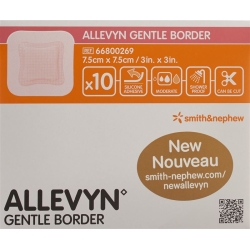 Allevyn Gentle Border Wundverband 7.5x7.5cm 10 Stück