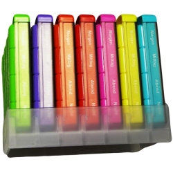 Minimizer Disp medicine box 4 weeks Rainbow German