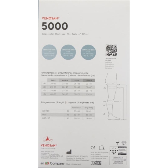 Venosan 5002 A-dh Kkl2 XL short open Mexico 1 pair buy online