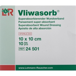 Vliwasorb Wundverband 10x10cm Steril 10 Stück