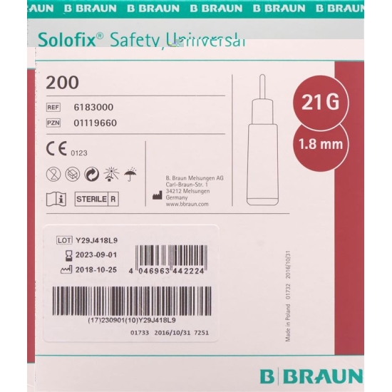 Solofix Safety Universal Einmallanzetten 21Gx1.8mm 200 Stück buy online