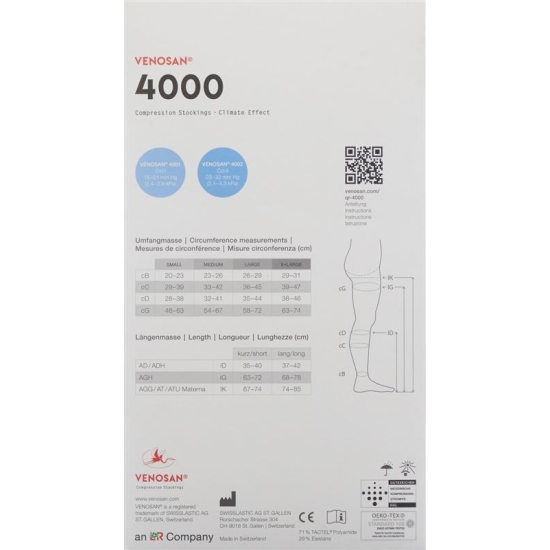 Venosan 4001 A-dh Kkl1 XL Short Off Mar 1 pair buy online