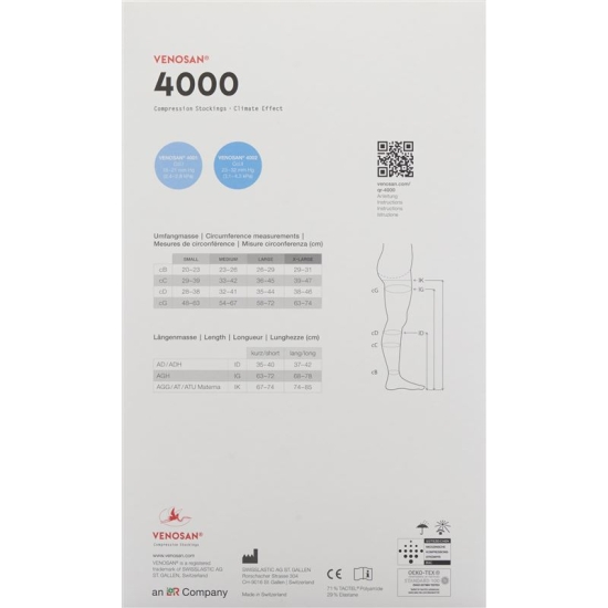 Venosan 4001 A-t Kkl1 L Kurz Gesch Black 1 pair buy online