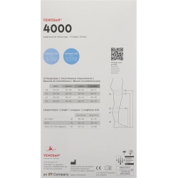 Venosan 4002 A-dh Kkl2 XL Short Open Black 1 pair
