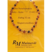 Mainardi Bernstein Babykette Farbig 32cm Magnetverschluss