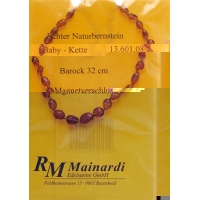 Mainardi Bernstein Babykette Barock 32cm Magnetverschluss