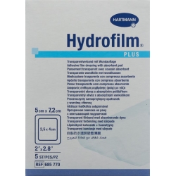Hydrofilm Plus Wundverband Film 5x7.2cm Steril 5 Stück