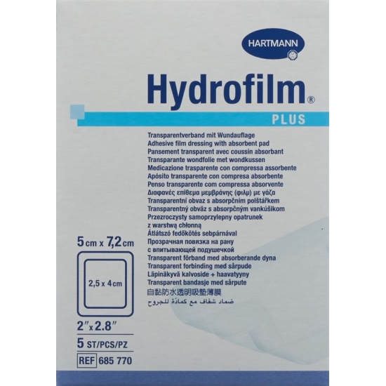 Hydrofilm Plus Wundverband Film 5x7.2cm Steril 5 Stück buy online