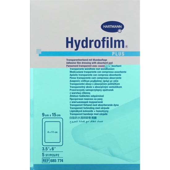 Hydrofilm Plus Wundverband Film 9x15cm Steril 5 Stück buy online