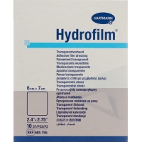 Hydrofilm Wundverband Film 6x7cm Transparent 10 Stück