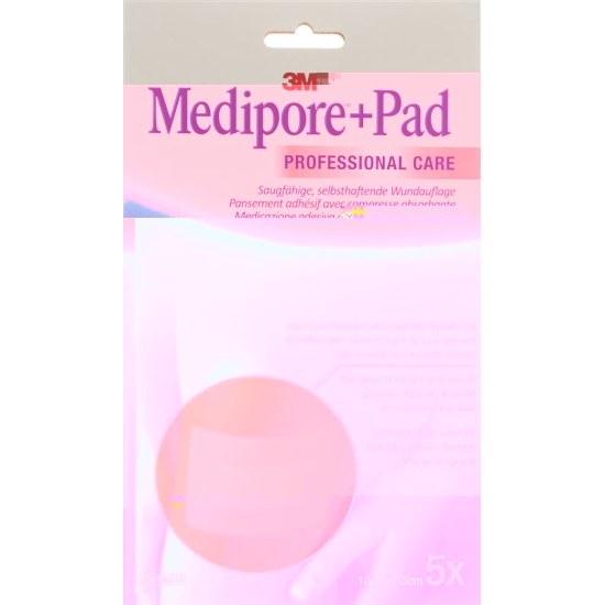 3M Medipore + Pad 10x15cm / Wundkissen 5x10.5cm 5 Stück buy online