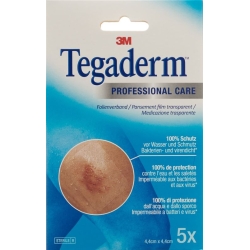 3M Tegaderm Transparentverband 4.4x4.4cm 5 Stück