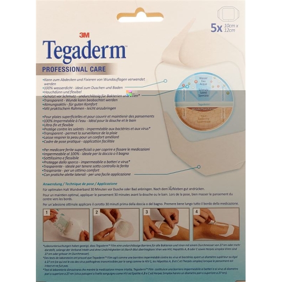 3M Tegaderm Transparentverband 10x12cm 5 Stück buy online