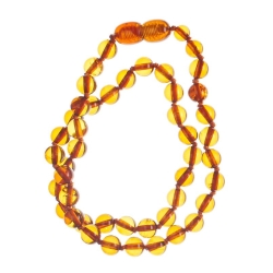 Selena's Amber Necklace Balls Cognac Baby