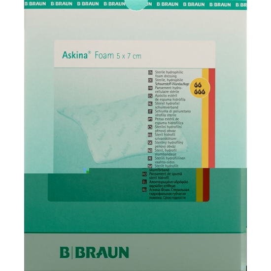 Askina Foam Schaumstoffverband 5x7cm 10 Stück buy online