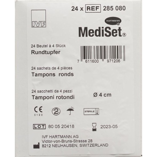 Mediset Rundtupfer 4cm 24x 4 Stück buy online