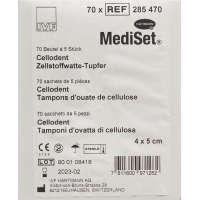 Mediset Cellodent Tupfer 4x5cm 70x 5 Stück