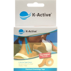 K-active Kinesio Tape 5cmx5m Beige Wasserabweisend