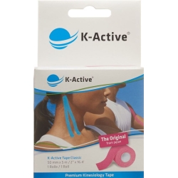 K-active Kinesio Tape 5cmx5m Pink Wasserabweisend