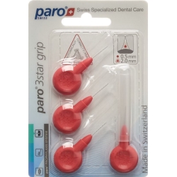 Paro 3Star-Grip 2mm Xxx-Fein Rot Zylin 4 Stück