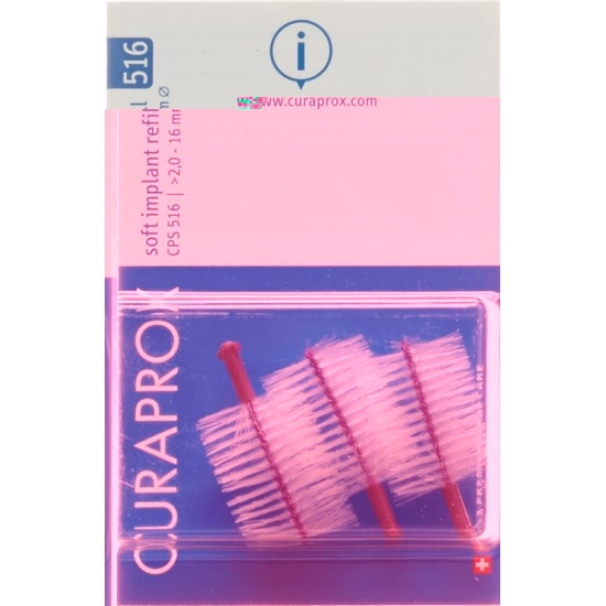 Curaprox CPS 516 Soft Implantatbürsten Violett 3 Stück buy online