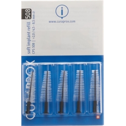 Curaprox CPS 508 Soft Implant Brushes Black 5 pieces