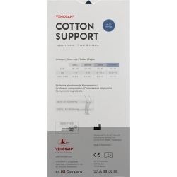 Venosan Cotton A-d Support Socks S Navy 1 Paar