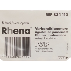 Rhena Verbandklammern Weiss 5 Stück