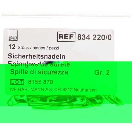 IVF Sicherheitsnadeln 38mm Grösse 2 Beutel 12 Stück buy online
