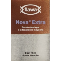 Flawa Nova Extra Elastische Mittelzugbinde 8cmx5m Weiss