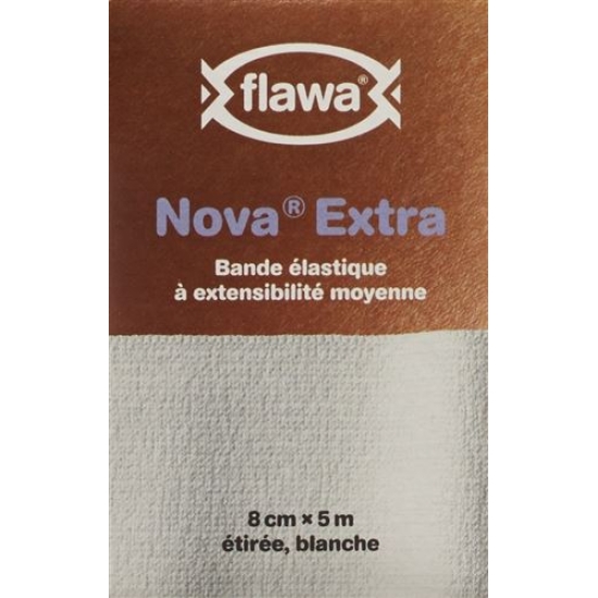 Flawa Nova Extra Elastische Mittelzugbinde 8cmx5m Weiss buy online