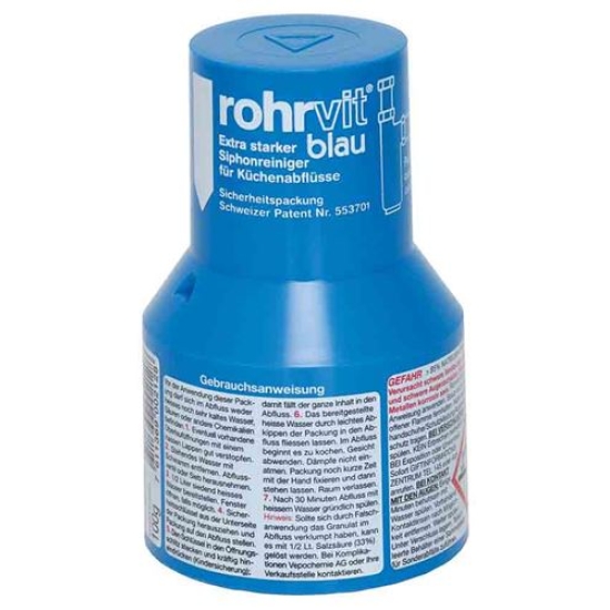 Rohrvit Ablaufreiniger Granulat Blau Dose 450g buy online