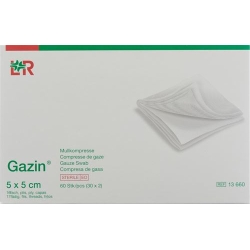 Gazin Faltkompressen 5x5cm 16-fach Steril 30x 10 Stück