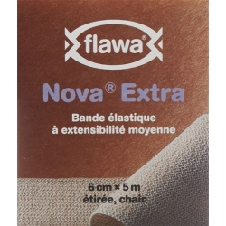 Flawa Nova Extra Elastische Mittelzugbinde 6cmx5m Beige