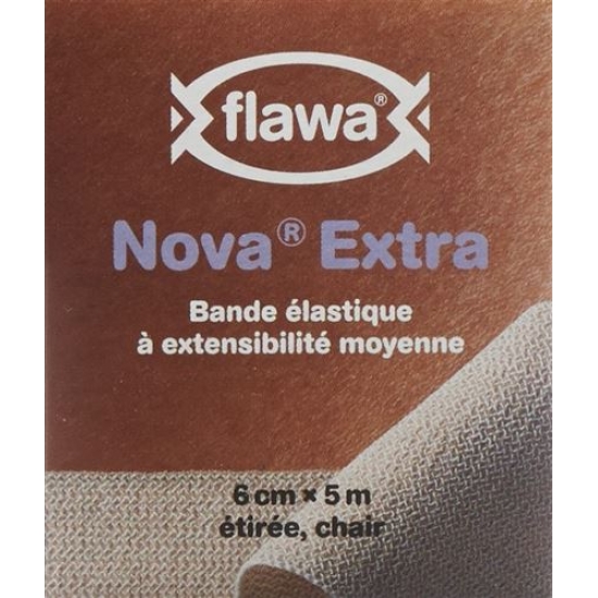 Flawa Nova Extra Elastische Mittelzugbinde 6cmx5m Beige buy online